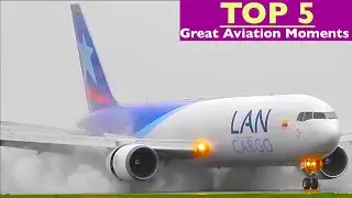 Top 5 Airplane Spotting Moments - Storm Landing, B707 Touch & Go , Noisy Afterburner Take-off & More