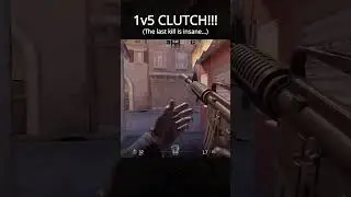1v5 CLUTCH!!! (friends sister was talking through his mic in the background)