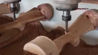 4 axis rotary cnc router  making gun stock 1