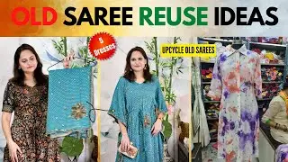 Old Sarees को Reuse करके बनवाई Beautiful Dresses #sareereuseideas #upcycleoldsaree #repurposed