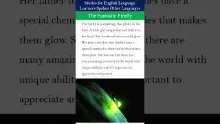Stories for English Language Learners Spoken Other Languages, The Fantastic Firefly