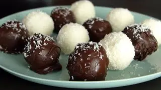 Bolitas de Coco y Chocolate | Receta de Dulce ✅
