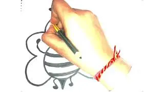 How To Draw A Cute  Honey Bee🐝 Easy Drawing For kids 