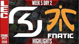 SK vs FNC Highlights | LEC Spring 2019 Week 5 Day 2 | SK Gaming vs Fnatic