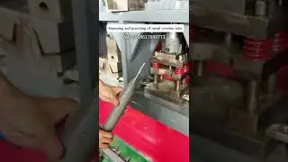 High-quality metal round pipe flattening and punching machine # customized punching machine