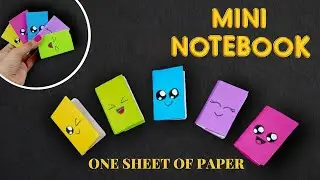 DIY MINI NOTEBOOK - ONE SHEET OF PAPER | BACK TO SCHOOL | DIY IDEAS
