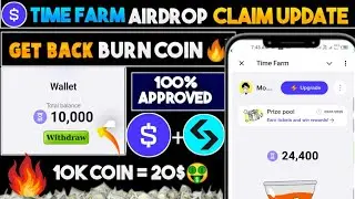Time farm airdrop update today | Time farm airdrop withdrawal | Time farm airdrop listing date