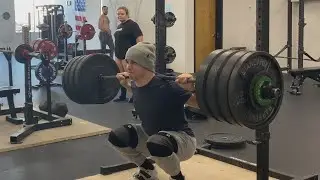 195 kg squat, snatches to 80, power cleans and more