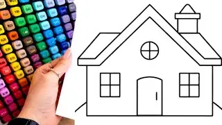 How to drawkids drawing house kids toddlers Santhini135 kids coloring book kids paiting book kids 