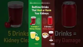 5 Best Bedtime Drinks for Kidney Health 🚰 | Avoid These 3 at Night #shorts #shortvideo #tips #health