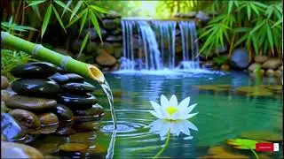 10 Hours Nature Sounds & Relaxing Piano 🌿 Bamboo Water Fountain for Deep Sleep