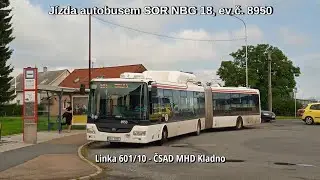 Jízda autobusem SOR NBG 18, ev.č. 8950 na lince 601/10 | ČSAD MHD Kladno