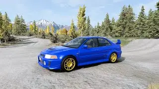 BeamNG.drive - Mitsubishi Lancer Evolution V (CP9A) 1998 - Car Show Test Drive Crash .