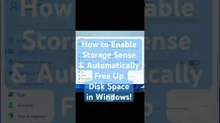 Quickly Enable Storage Sense in Windows
