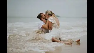 Beach Elopement Wedding in Gwithian / St ives Cornwall - Tina & Steve