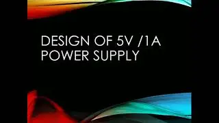 Selection criteria and design of 5V/1A power supply|Power Electronics|Filter capacitor Calculations