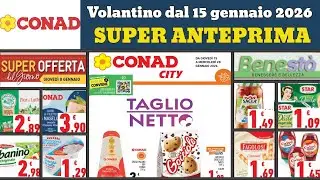 volantino CONAD dal 15 gennaio 2026 ✅ #anteprima Taglio netto 🔥 Offerte e promozioni