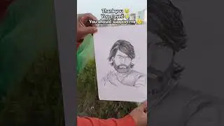 Rocking Star Yash Drawing 😱#kgf2 #shorts #drawing