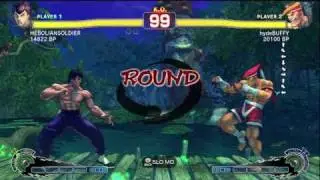 hydeBUFFY [Adon] vs HEBOLIANSOLDIER [Fei] SSF4 Japanese Online Ranked Matches - TRUE-HD