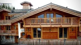 Chalet Scalotta in Courchevel, viewed from the air