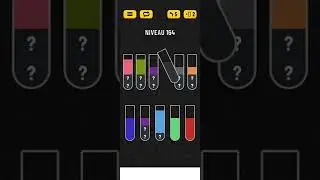 Water sort color puzzle game level 164 solution
