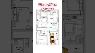30 X 45 HOUSE PLAN, 30 BY 45 HOME PLAN#shorts #homedesign #gharkanaksha #trendingshorts #housedesign
