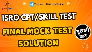 ISRO CPT Final Mock Test Solution How to attempt CPT exam Computer test #isrocpt  #isrocptmocktest