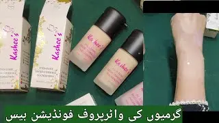 WaterProof Bridal Base for Summer season // kashee foundation 4 shades review//