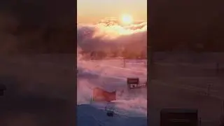 Spectacular ✨ sunrise yesterday morning 🌅 ⛷️☀️ #MtBuller