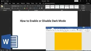 How to Enable or Disable Dark Mode in Word |