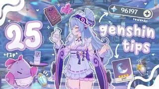 25 Genshin Tips Every Player Should Know! 🥛♡ .⊹| Genshin Impact
