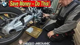 ⚠️ BMW R1200GS Gearbox / Transmission Oil Change (2008) | Easy DIY & Save Money ⚠️
