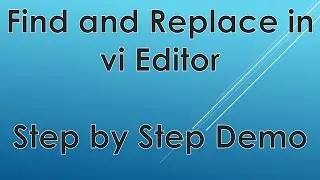 Find and Replace a word in vi editor ► Replacing Exact Word Demo