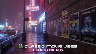 Dreamwave Night &ndash; 80s Street with Retro Movie Posters