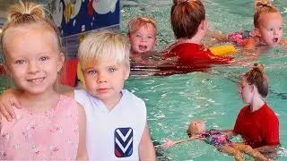💦FIRST EVER SWIM CLASS WITH OLLIE! 🏊
