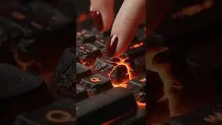 ASMR Typing on a Honeycomb Keyboard,Sticky, Satisfying Sounds,Relaxing Keyboard Experience #aihumor
