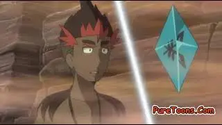 Tapu Fini gives a Z crystal to Kiawe || pokemon sun and moon