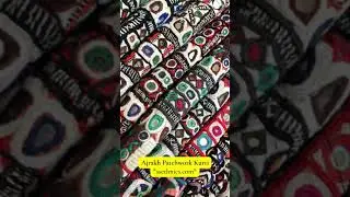 Ajrakh Patchwork Kurtis Online, ajrakh print kurti, patchwork kurti fabric, traditional kurti fabric