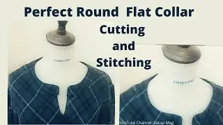 EASY PERFECT ROUND FLAT COLLAR EASY STITCHING FOR BEGINNERS | Perfect Flat Collar Flat  Neck Design