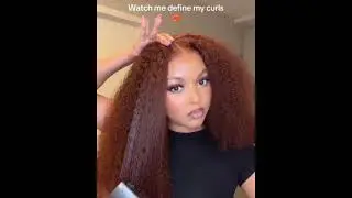 Autumn Season color autumn brown curly lace wig #worldnewhair #gingerbrown #curlyhairstyle