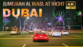 Nighttime Magic: Scenic Drive on Jumeirah Al Wasl Road 4K HDR