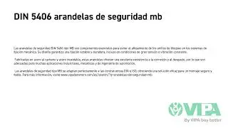 DIN 5406 arandelas de seguridad mb