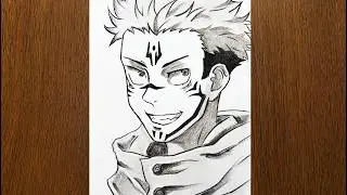 How to Draw Ryomen Sukuna Step by Step | Easy Anime Drawing
