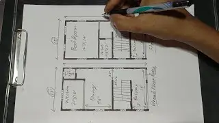 15×30 Feet House plan drawing 2D || @RikoPlan 0146