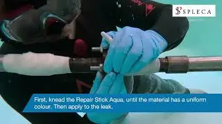 Underwater repair of a pipe joint | WEICON Repair Stick Aqua | Repair putty