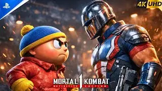 Эрик Картман против Миротворца &ndash; Эксклюзивный бой | Геймплей Mortal Kombat 1 | 4K Full HD 60FPS