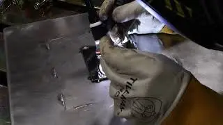 Bitcoin Logo Tig Welding Art on Stainless Steel