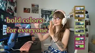 testing 5 bold pinterest color palettes in figma