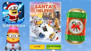 Despicable me Minion rush Snowman minion Santas Helpers New Special Mission Holiday Lab gameplay ios