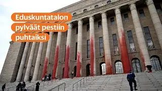 Miksi Eduskuntatalon pylv&auml;&auml;t sotkettiin?